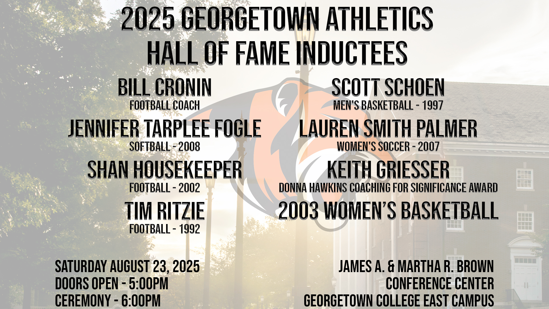 Georgetown announces 2025 Hall of Fame Class