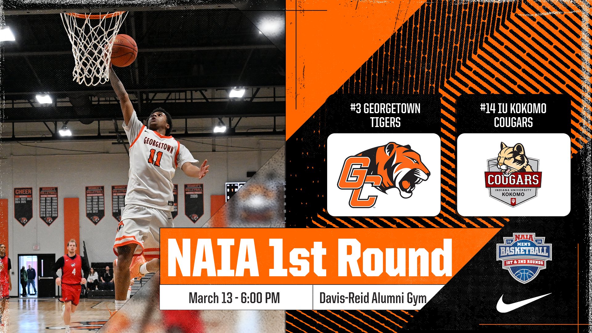 Tigers Named 3-seed, draw IU-Kokomo in NAIA Tournament First Round