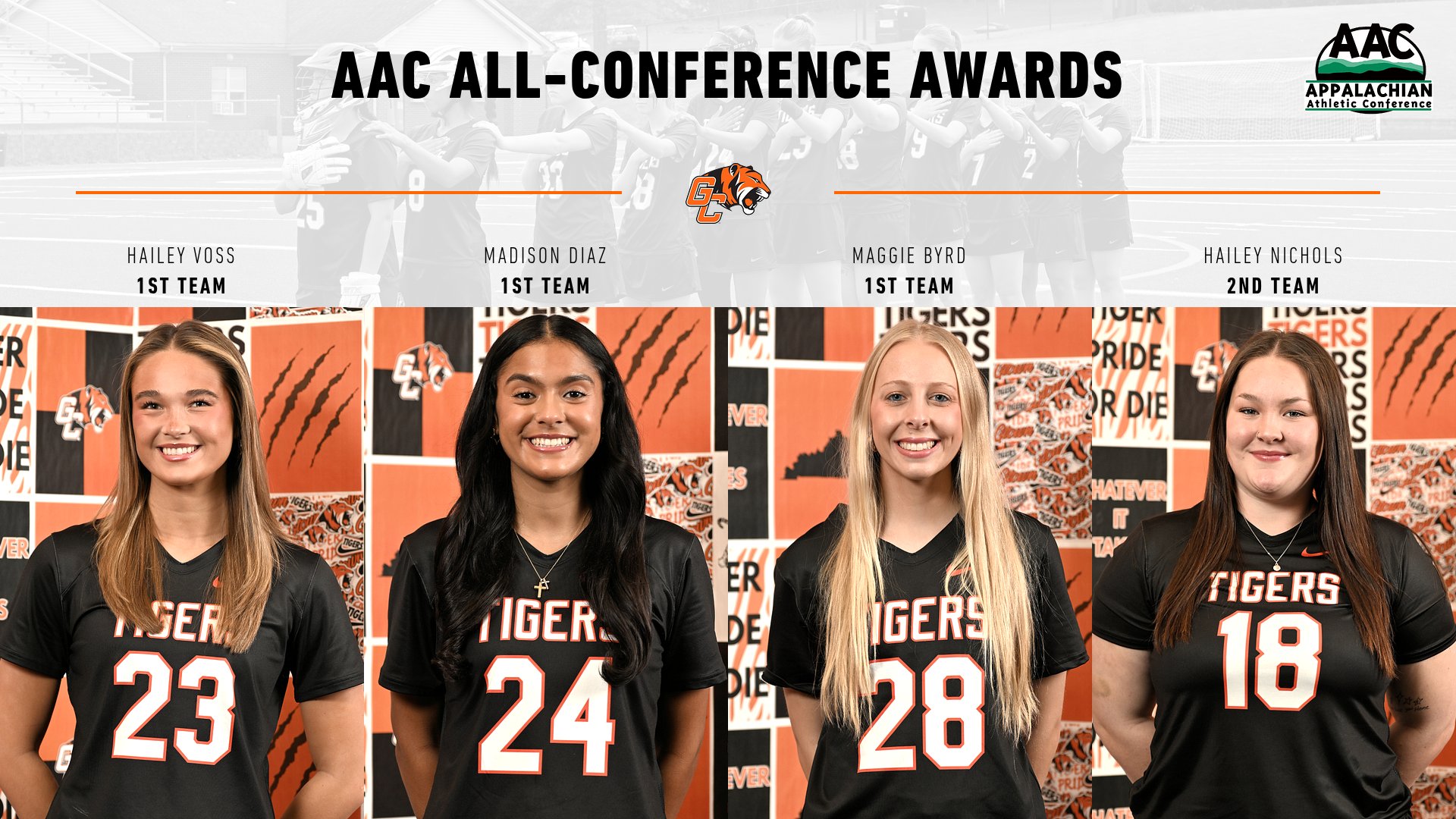 Byrd, Diaz, Voss Named to AAC First Team, Nichols Lands on Second Team; Five Tigers Selected to All-Academic Team